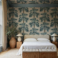 Tropical Rhythm, Blue Mural Wallpaper - room preview 02