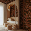 Bold Botanica, Rust Mural Wallpaper - room preview 02