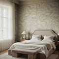 Bold Botanica, Beige Mural Wallpaper - room preview 02