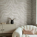 Animal Luxe, White Mural Wallpaper - room preview 02