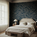 Animal Luxe, Blue Mural Wallpaper - room preview 02