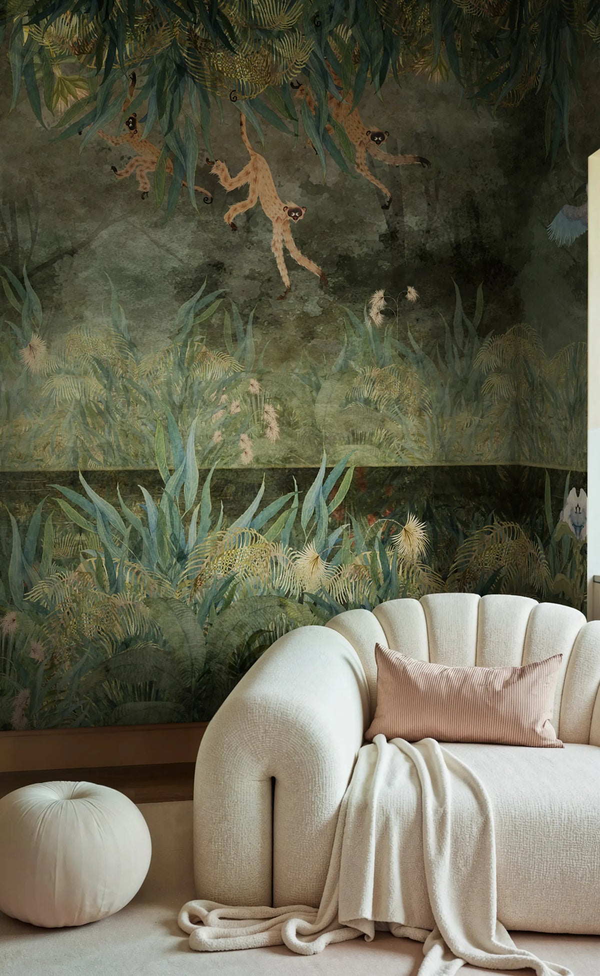 Echoes of the Wild, Night Mural Wallpaper - room preview 02