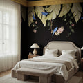 Birds in the Trees, Black Mural Wallpaper - room preview 02