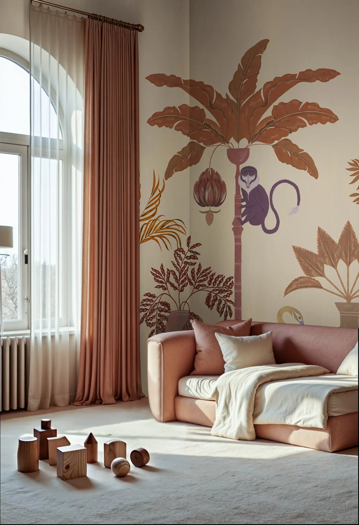 Savanna Chic, Beige Mural Wallpaper - room preview 02