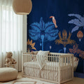 Savanna Chic, Dark Blue Mural Wallpaper - room preview 02