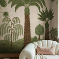 Botanical Bliss, Beige Mural Wallpaper - room preview 02