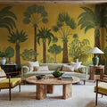 Botanical Bliss, Yellow Mural Wallpaper - room preview 02
