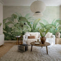Hosta Bloom, Green Mural Wallpaper - room preview 02