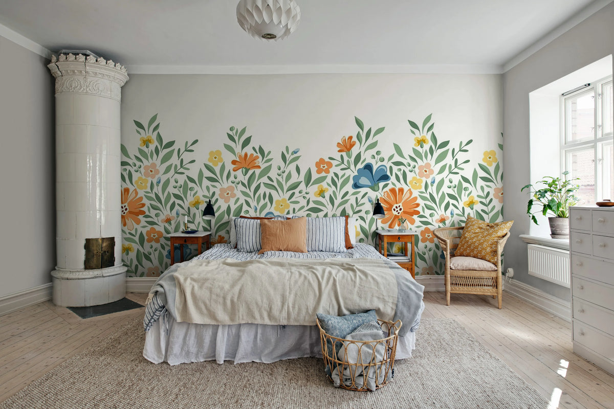 Whimsy Meadow, Summer Mural Wallpaper - room preview 02