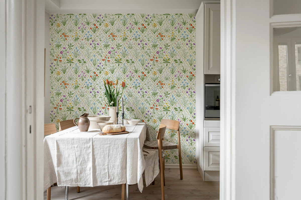 Garden Charm, Summer Mural Wallpaper - room preview 02