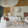 Soft Contours, Brown Mural Wallpaper - room preview 02
