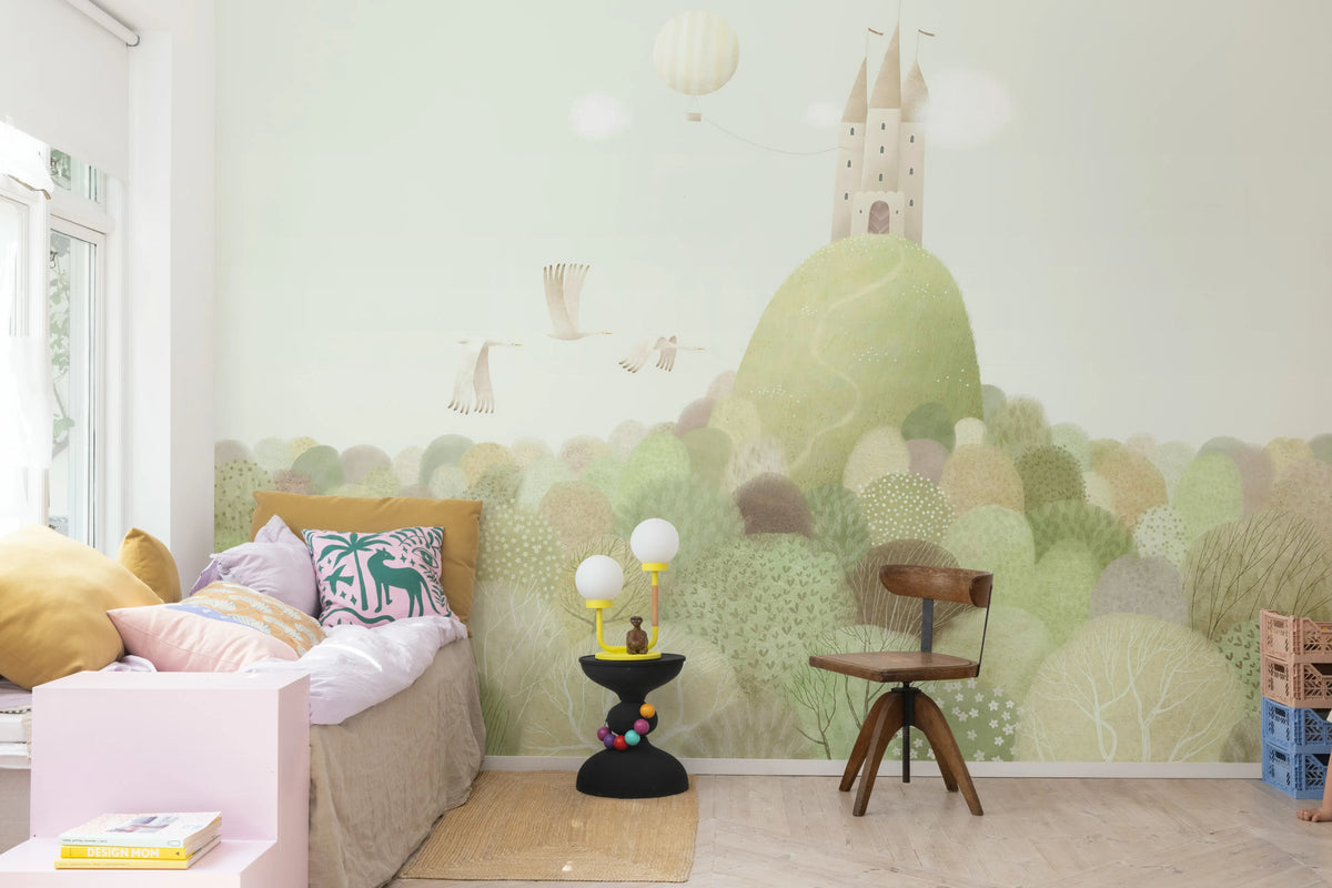 Whimsy Castle, Summer Mural Wallpaper - room preview 02