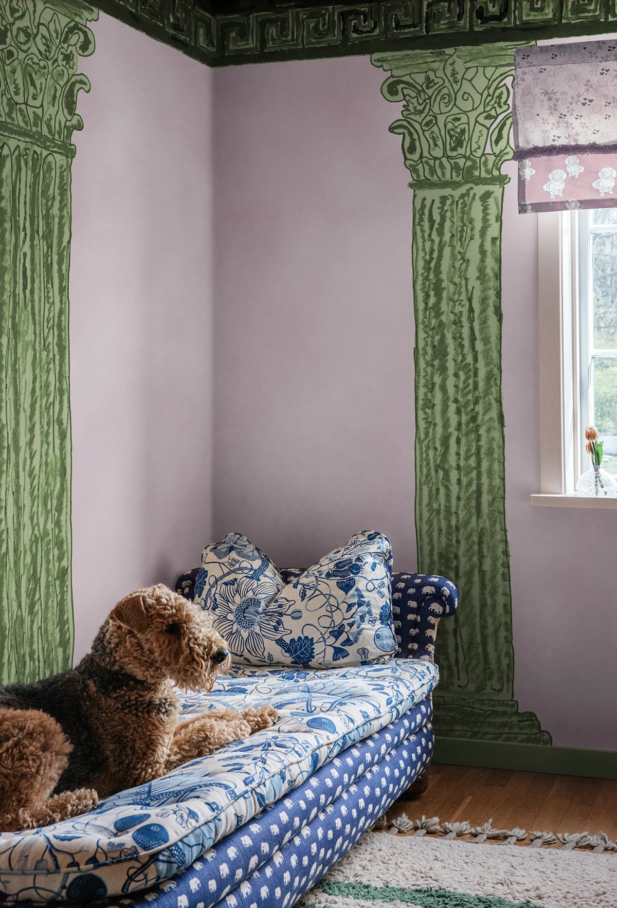 Aegis, Pink Mural Wallpaper - room preview 02