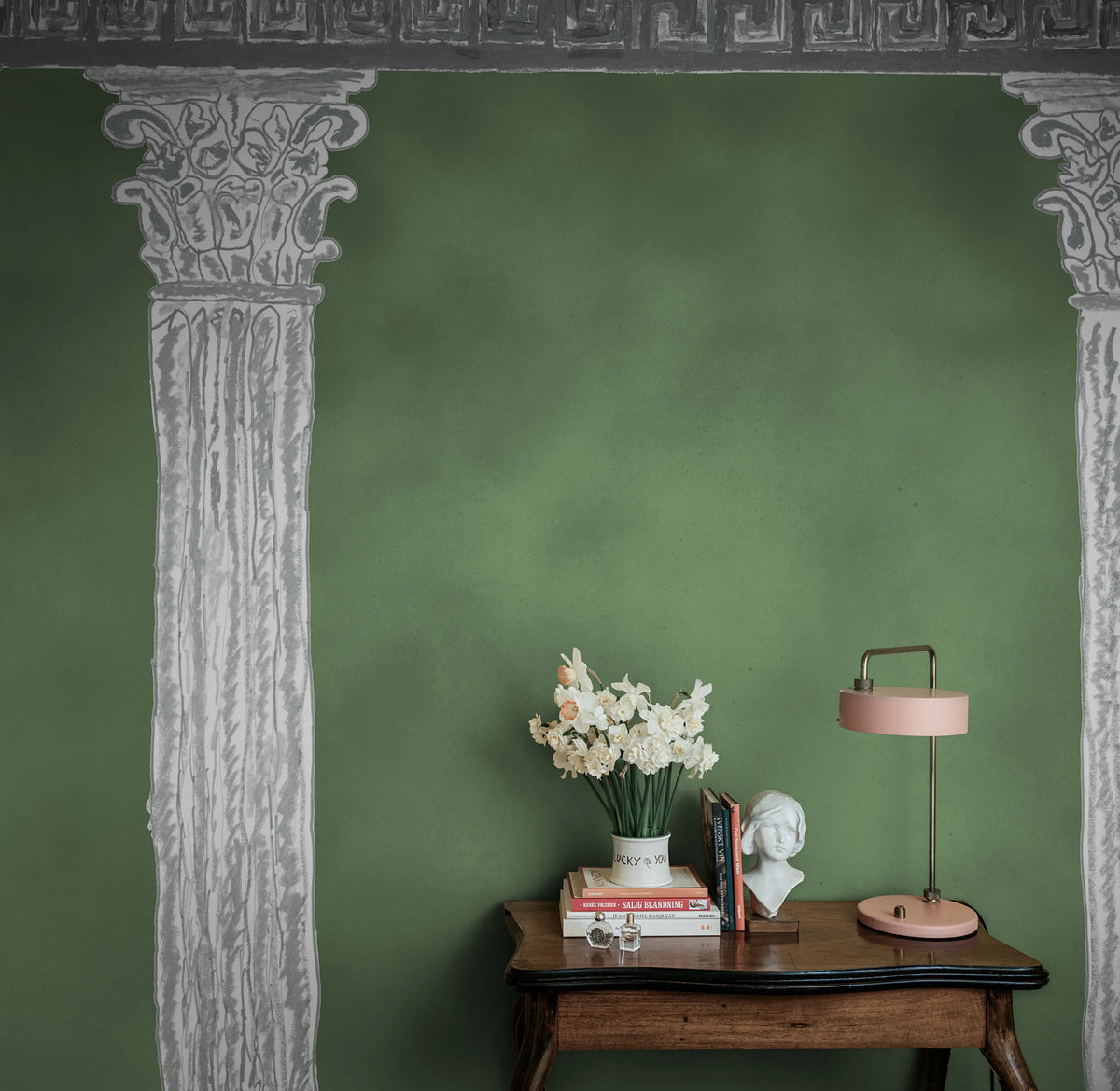 Aegis, Green Mural Wallpaper - room preview 02