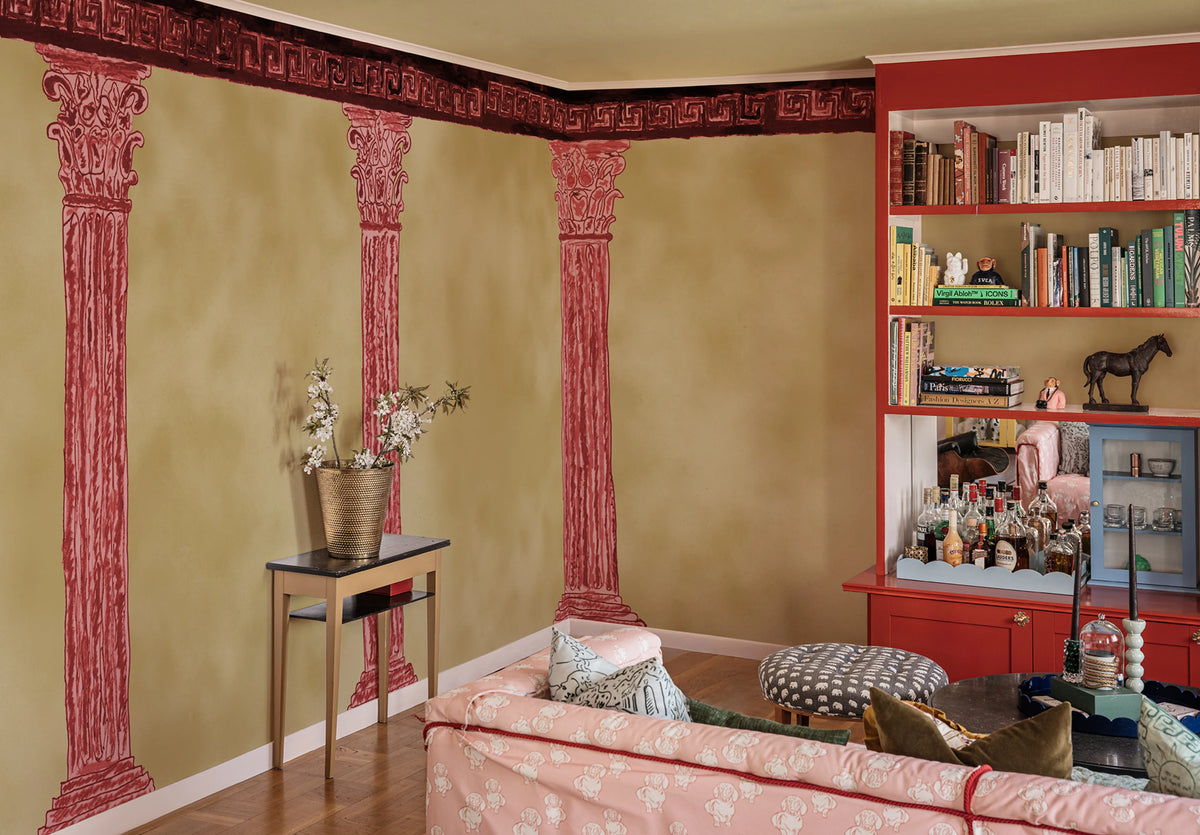 Aegis, Beige Mural Wallpaper - room preview 02