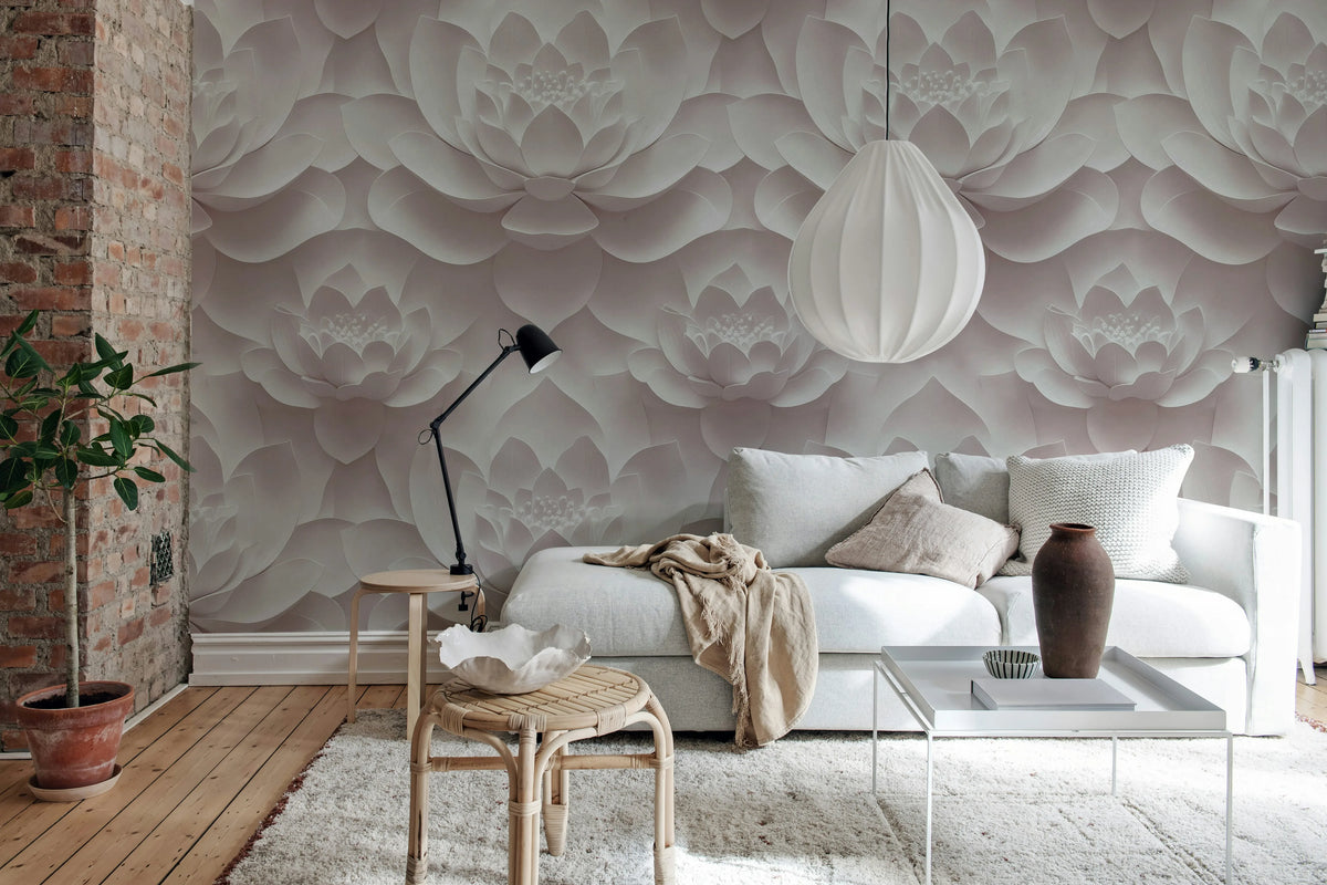 Lotus Dream, Pink Mural Wallpaper - room preview 02