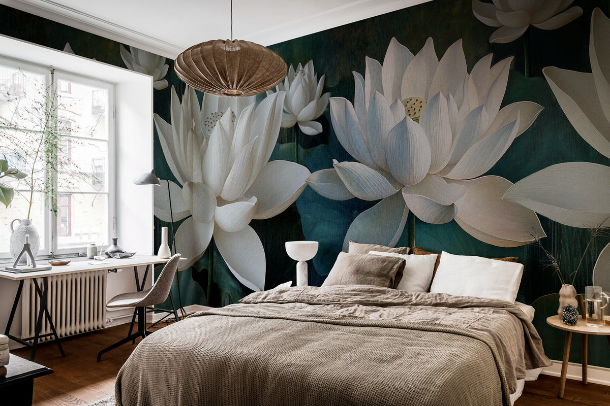 White Lotus, Day Mural Wallpaper - room preview 02