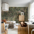Birds in the Jungle, Lilac Mural Wallpaper - room preview 02