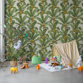 Banana Leaf, White Mural Wallpaper - room preview 02