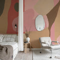 Shapes, Pink Mural Wallpaper - room preview 02