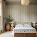Wavy Stripe, Beige Mural Wallpaper - room preview 02