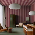 Bold Stripes, Burgundy Mural Wallpaper - room preview 02