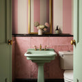 Bold Stripes, Pink Mural Wallpaper - room preview 02