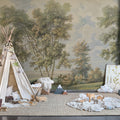 Tree on the Hill, Vintage Mural Wallpaper - room preview 02