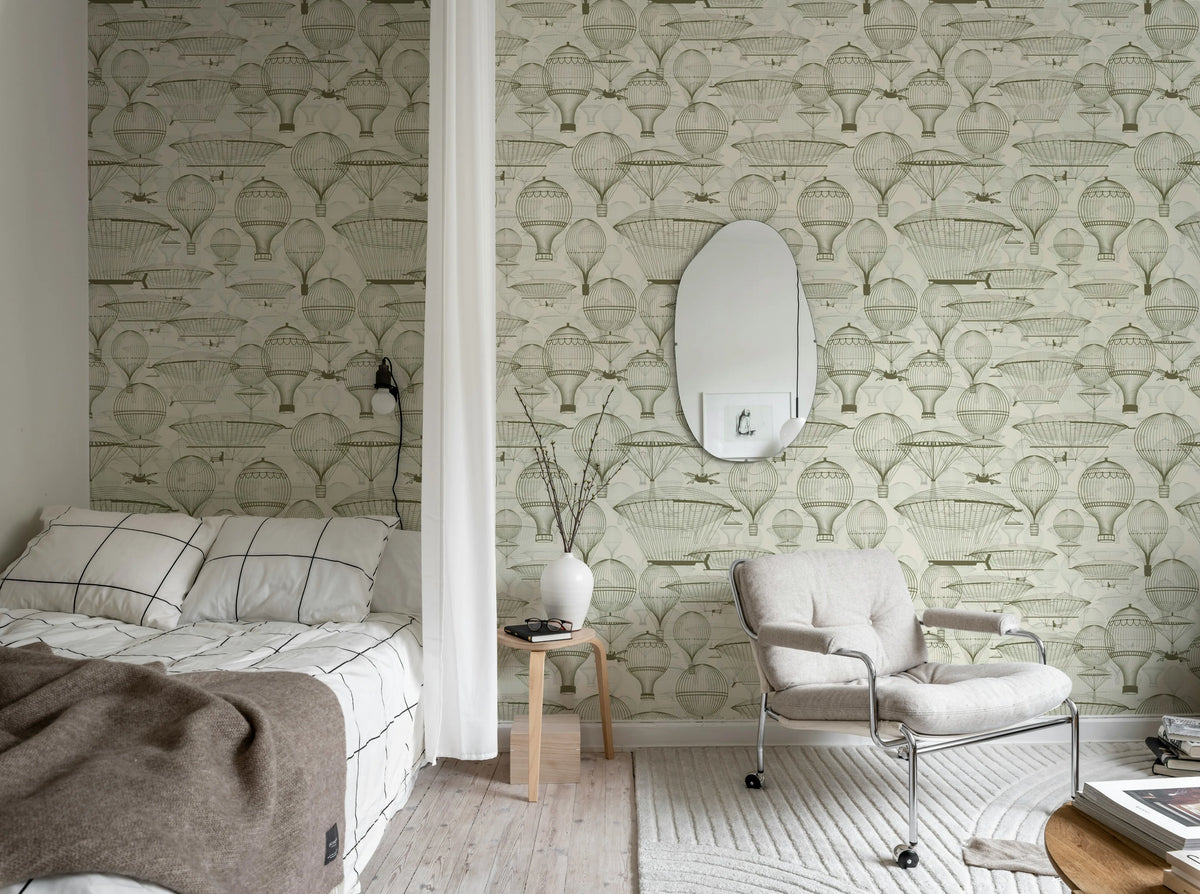 Bon Voyage, Vintage Mural Wallpaper - room preview 02
