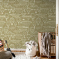 Bon Voyage, Beige Mural Wallpaper - room preview 02
