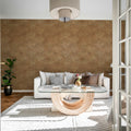 Shimmer Fan, Rust Mural Wallpaper - room preview 02