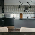 Bold Hexagon, Gray Mural Wallpaper - room preview 02