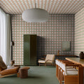 Gingham, Pink Mural Wallpaper - room preview 02