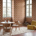 Artisan Square, Red Mural Wallpaper - room preview 02