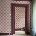 Artisan Square, Pink Mural Wallpaper - room preview 02