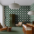 Tile, Green Mural Wallpaper - room preview 02