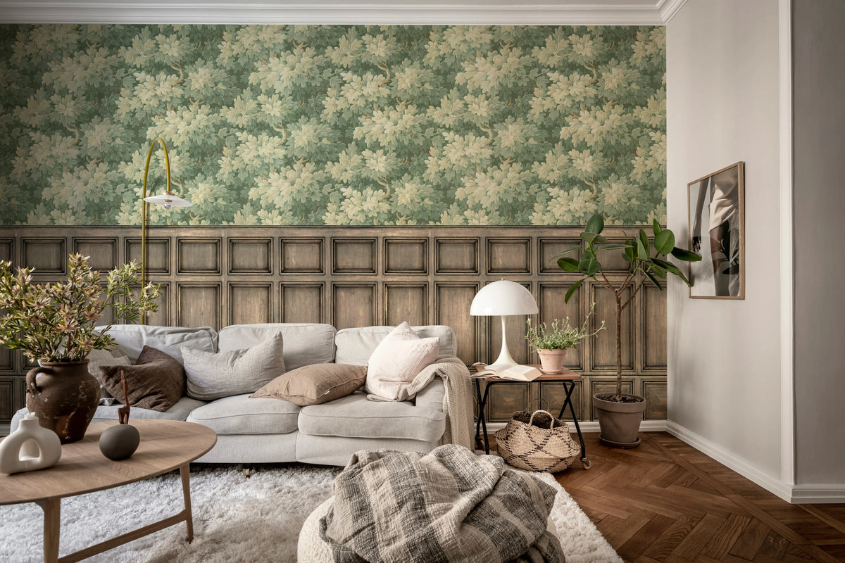 Vintage Foliage, Panels Mural Wallpaper - room preview 02