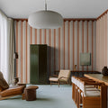 Border Stripe, Brown Mural Wallpaper - room preview 02