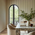 Border Stripe, Gray Mural Wallpaper - room preview 02