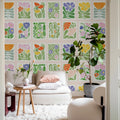 Playful Flora, Pink Mural Wallpaper - room preview 02