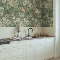 Botanical Manor, Peach Mural Wallpaper - room preview 02