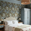 Botanical Manor, Blue Mural Wallpaper - room preview 02