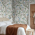 Silent Bloom, Beige Mural Wallpaper - room preview 02