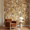 Silent Bloom, Peach Mural Wallpaper - room preview 02