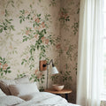 Wildflower Vista, Beige Mural Wallpaper - room preview 02