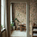 Wildflower Vista, Peach Mural Wallpaper - room preview 02
