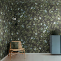 Wildflower Vista, Black Mural Wallpaper - room preview 02