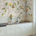 Soft Vines, Yellow Mural Wallpaper - room preview 02
