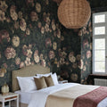 Heritage Floral, Dark Mural Wallpaper - room preview 02
