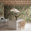 Heritage Floral, Red Mural Wallpaper - room preview 02